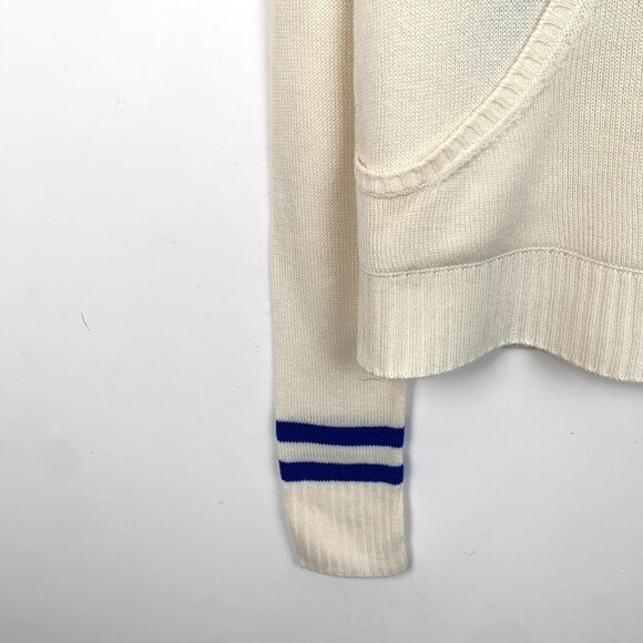 Christian Dior Womens Cashmere Sweater With Blue Stripes & Dior Vibe Logo - Picture 4 of 7